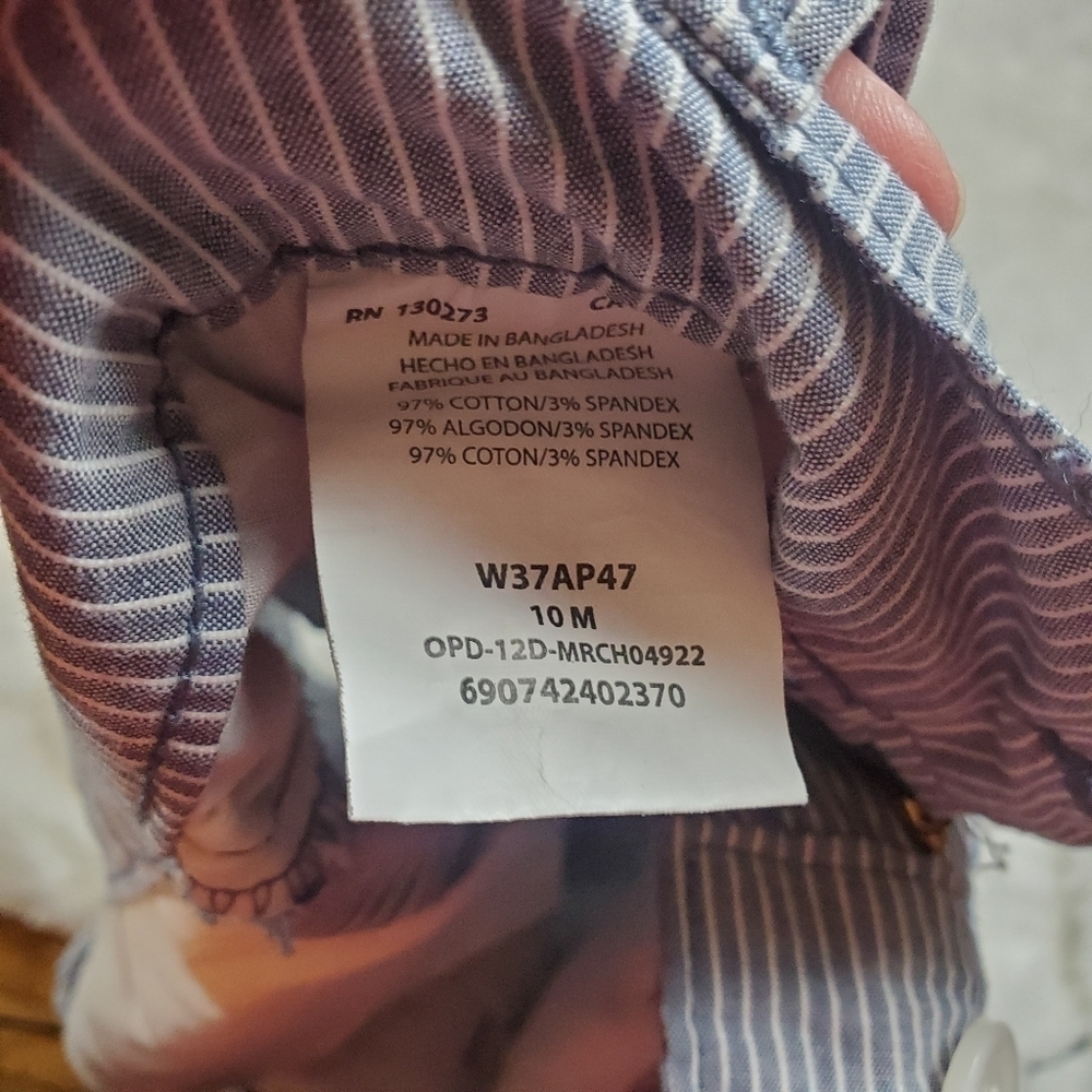 WOMEN'S Seersucker Shorts In Blue And White By Riders By Lee Sz. 10 Euc - Picture 3 of 5